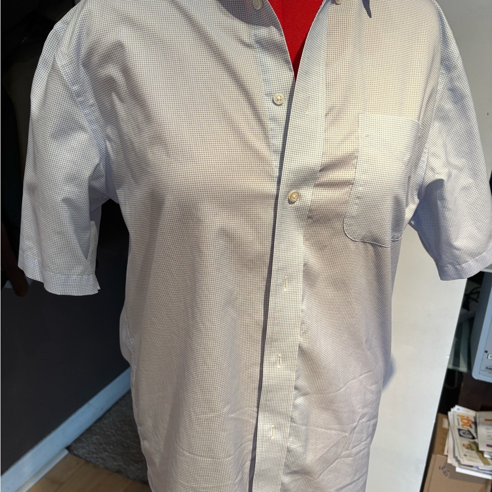 Pair of Jos. A. Bank Traveler Men’s Med Short Sleeve Dress Shirts
